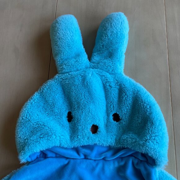 Peep Blue Easter Hooded Stuffable Blanket (Blanket Folds Up Into the Peep Bunny) - Picture 3 of 5